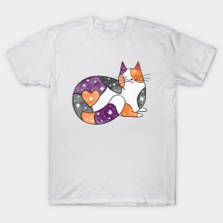 Halloween Calico Cat with Stars T-Shirt